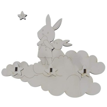 PERCHA CONEJITOS NUBE...