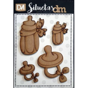 SET 4 SILUETAS DM CHUPETES...