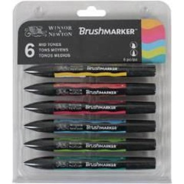 W&N BRUSH MARKER 6 TONOS...