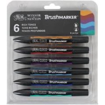 W&N BRUSH MARKER 6 TONOS RICOS
