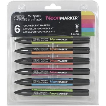 W&N NEONMARKER SET 6 COLORES