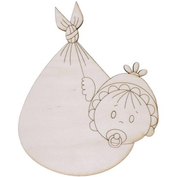 SILUETA BEBE EN PAÑUELO...