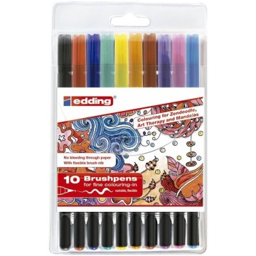 SURTIDO 10 BRUSHPEN EDDING...