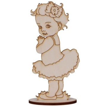 SILUETA BEBE NIÑA TUTU...