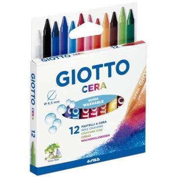 GIOTTO CERA CAJA 12 COLORES