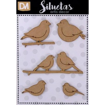 SET 6 PAJAROS DM