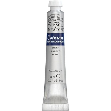 W&N ACUARELA COTMAN 8ml. PLATA