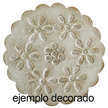 JUEGO 6  POSAVASOS FLOR 10 CM