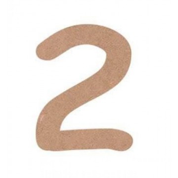 NUMERO COMIC 4cm. "2"
