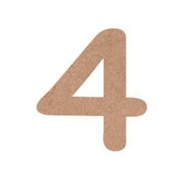 NUMERO COMIC 4cm. "4"