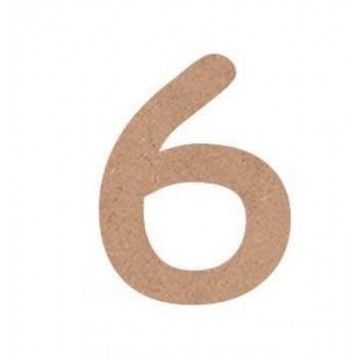 NUMERO COMIC 4cm. "6"