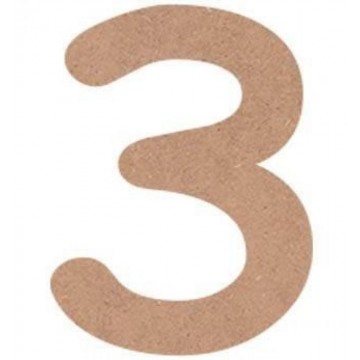 NUMERO COMIC 6cm. "3"