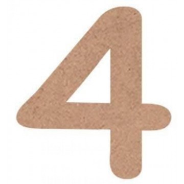 NUMERO COMIC 6cm. "4"