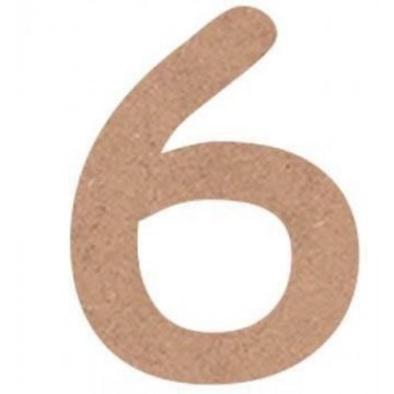 NUMERO COMIC 6cm. "6"