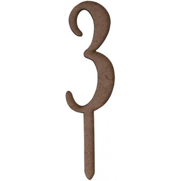 TOPPER "N,3" 3x10cm.