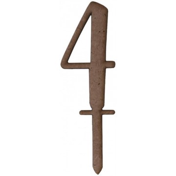 TOPPER "N,4" 3x10cm.