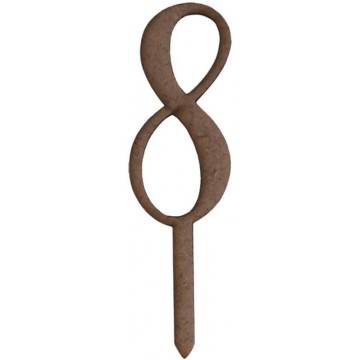 TOPPER "N,8" 3x10cm.