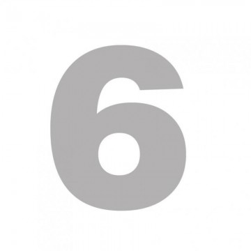 NÚMERO "6" CARTON 10,5 CM....