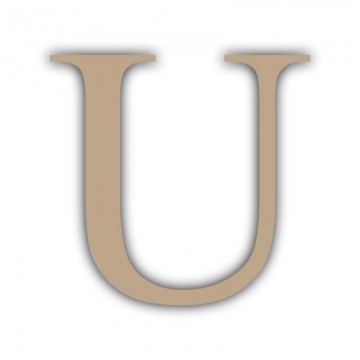 LETRA "U" CHOPO 11cm ALTURA...