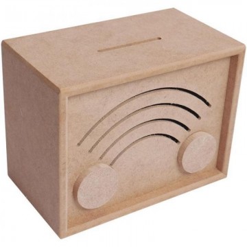 HUCHA RADIO PEQUEÑA MDF...