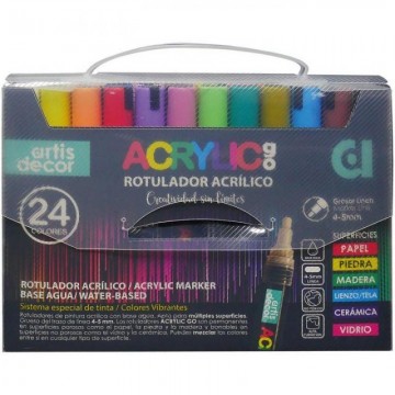 SET 24 ROTULADORES ACRYLIC...