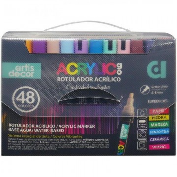 SET 48 ROTULADORES ACRYLIC...