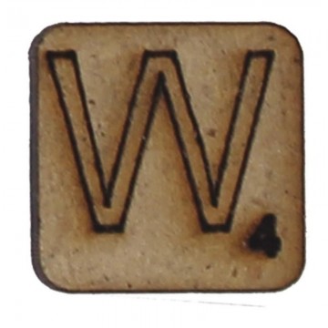 LETRA "W" 2x2cm. SCRABBLE....
