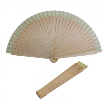 ABANICO DE ALDODON Y MADERA...