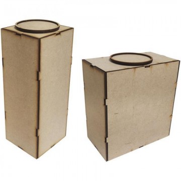 SET 2 PORTAVELAS CUBO DM