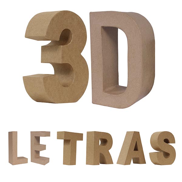 LETRAS CARTON PAPEL MACHE