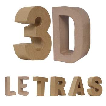 LETRAS Y NUMEROS CARTON PAPEL MACHE