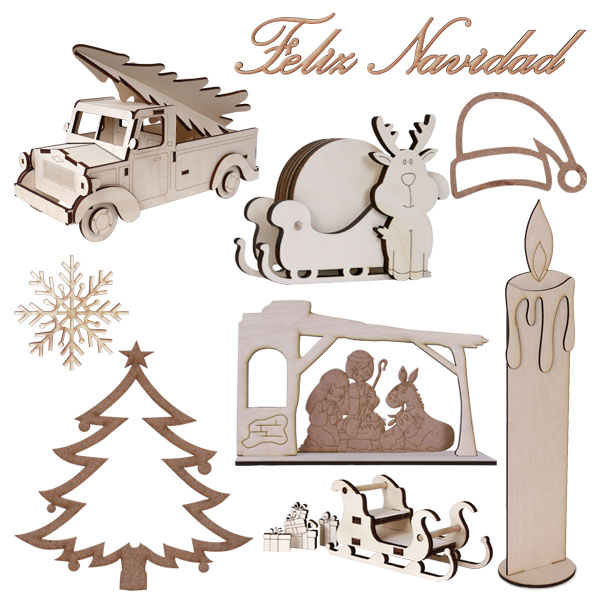 NAVIDAD Siluetas madera